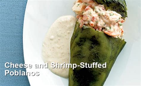 Cheese And Shrimp Stuffed Poblanos Pescatarian Recipes
