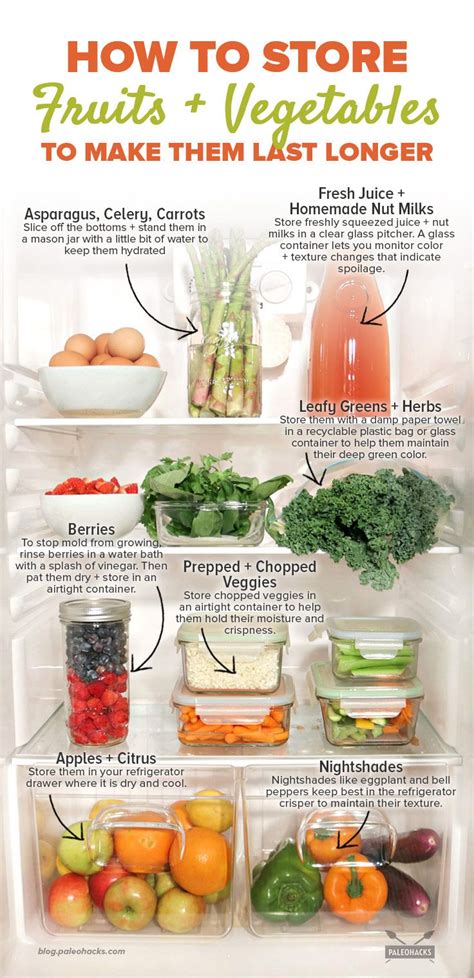How To Store Fruits Vegetables To Make Them Last Longer Food Hacks