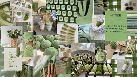 Aesthetic Green Laptop Light Green Collage Hd Wallpaper Pxfuel