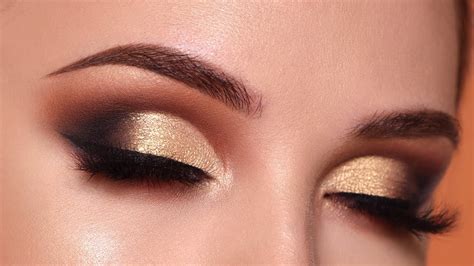 Glam Gold Smokey Eye Makeup Tutorial Morphe 35o2 Palette
