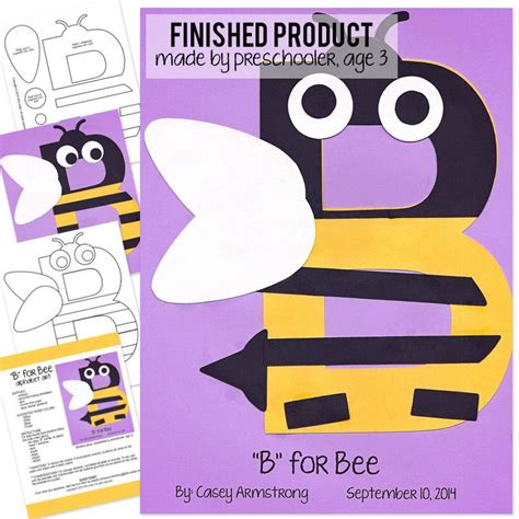 B Is For Bee Alphabet Art Is A Great Way To Teach Young Children