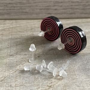 Mm Clear Transparent Plastic Stud Earrings Hypoallergenic Studs With