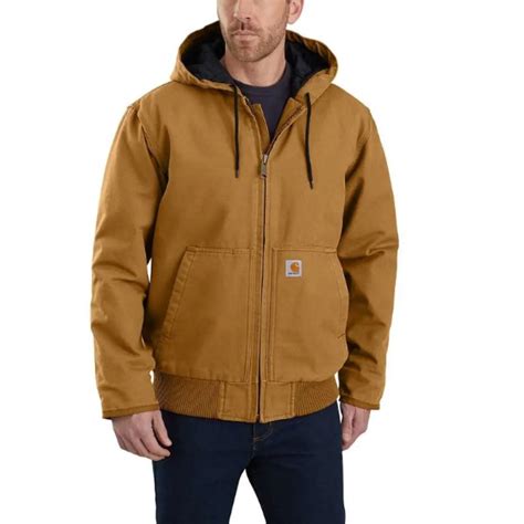 Carhartt Loose Fit Washed Duck Insulated Active Jac Carhartt Brown Stevens Creek Surplus