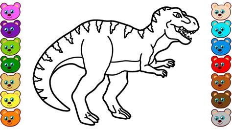 10 transparent png illustrations and cipart matching dino dan. Coloring for Kids with T-Rex Dinosaur - Colouring Book for ...