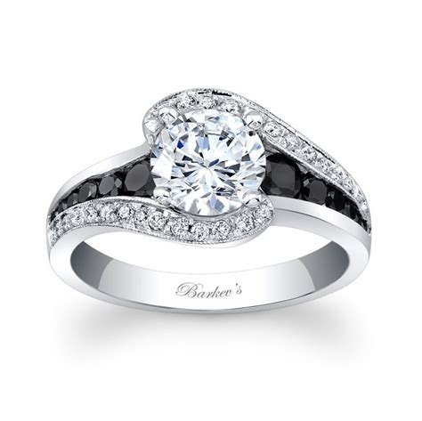 What better color to showcase your commitment to a loved one than with a black diamond engagement ring? Barkev's Modern Black Diamond Engagement Ring 7898LBK ...