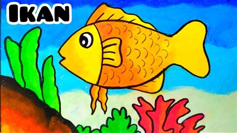 Populer Menggambar Kolam Ikan Untuk Anak Tk Mewarnai Ikan