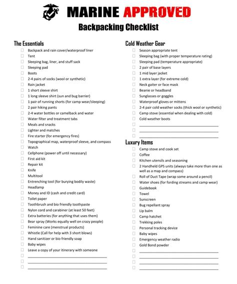 Ultimate Backpacking Checklist For 2024 With Printable Pdf
