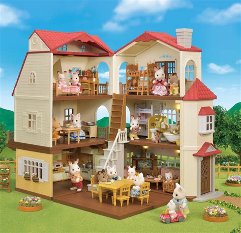 Calico Critters Red Roof Country Home Kids Indoor Collectible Dollhouse