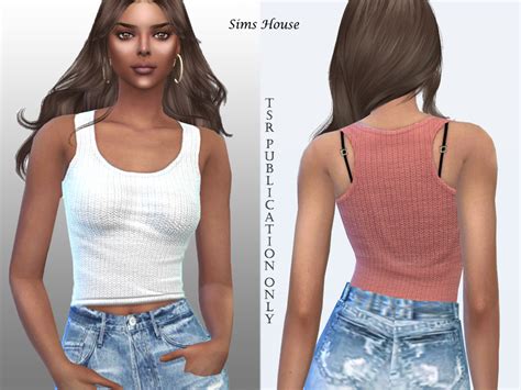 The Sims Resource Women S T Shirt Fitting Basic Colors