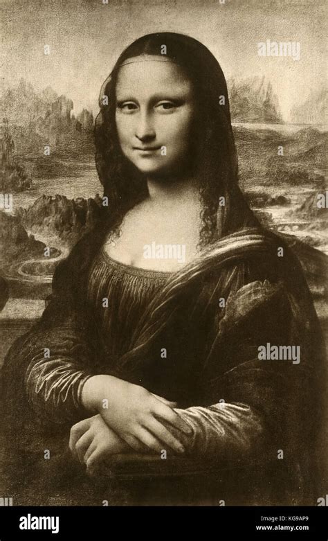 Mona Lisa Painting By Leonardo Da Vinci Stock Photo Alamy