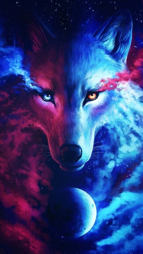Wolf Blue And Moon Image Galaxy Wolf 640x1136 Download Hd