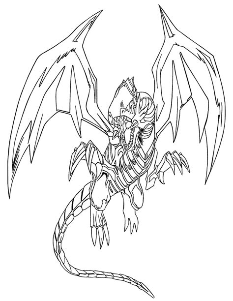 Blue Eyes White Dragon Coloring Page Free Printable Coloring Pages