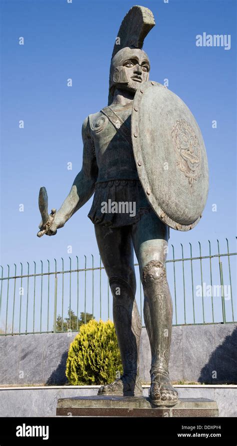 A Statue Of King Leonidas I Sparta Greece Artist Samuel Magal Stock