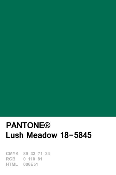 Pantone 2016 Lush Meadow Pantone Green Pantone Fall Pantone Palette