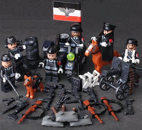Ww2 Germany Schutzstaffel Soldiers Minifigures Lego Military Sets