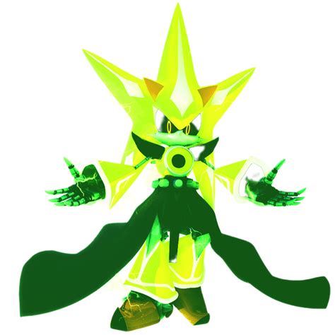 Super Metal Sonic Green Render By Shadowxcode On Deviantart