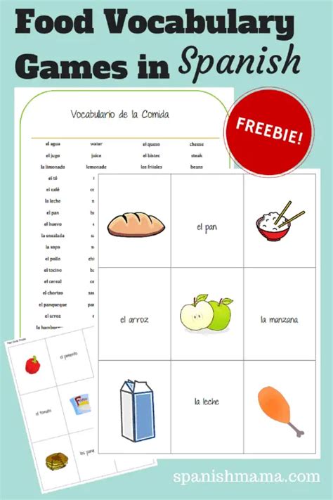 Food Vocabulary Games In Spanish