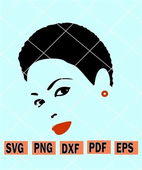Black Woman With Short Hair Svg African American Woman Short Hair Svg