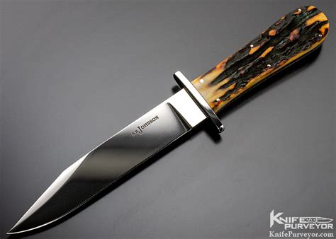 Sr Johnson Custom Knife One Of A Kind Stag San Francisco Bowie Knife