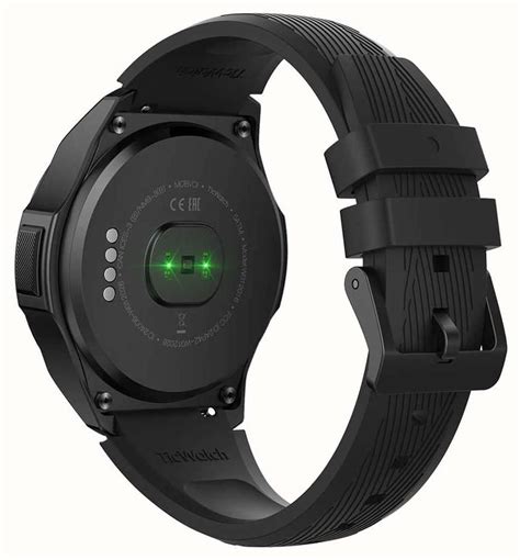 Ticwatch S2 Smartwatch De Minuit Bracelet En Silicone Noir 131585