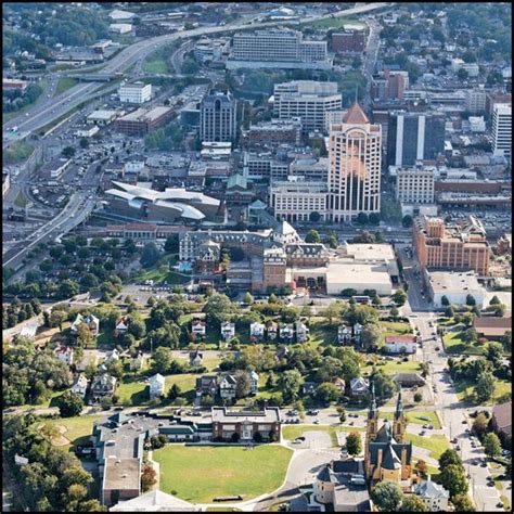 Aerial View Of Downtown Roanoke Roanoke Virginia Virginia Usa