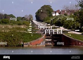 Caen Hill, Locks, Devizes, Wiltshire, Row, Sequence, Canal, Canals Stock Photo, Royalty Free Image: 21115682 - Alamy