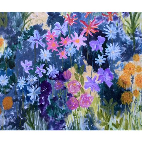 Art Prints Of Blue Flowers Painting Hampton London Artist Jennifer