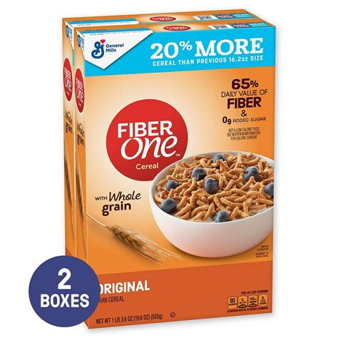 Fiber One Cereal Original Bran 324 Oz 2 Pk