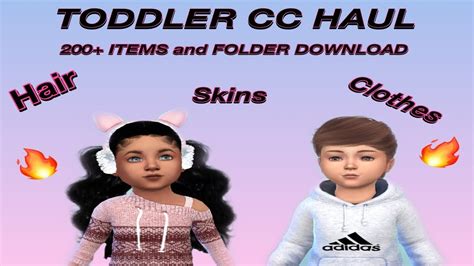 Huge Sims 4 Toddler Cc Haul Folder Download Clothes Hairs Skins