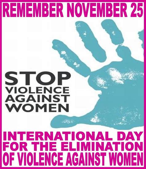 November 25 International Day For The Elimination Of Violence Against