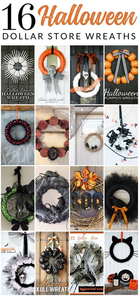 16 Diy Dollar Store Halloween Wreaths The Crazy Craft Lady