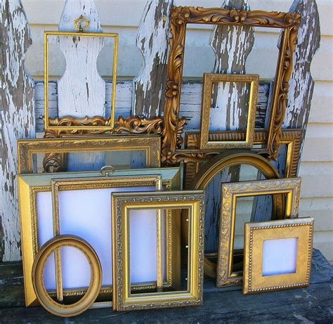 Set of 13 Shades of Gold Picture Frames for Gallery Wall, Wedding Decor, Nursery Decor Frames ...