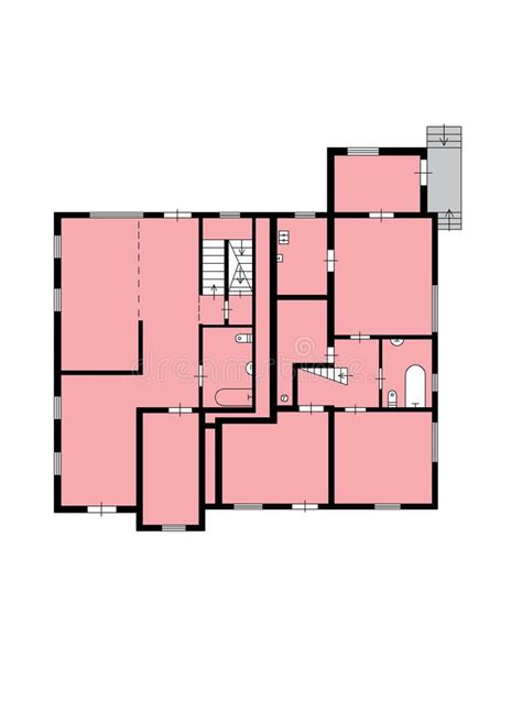 Detailed Floor Plan Overhead Top View Architect Designer Concept Idea