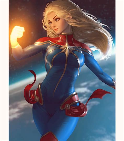Safebooru Girl Blonde Hair Blue Eyes Blurry Bodysuit Captain Marvel Carol Danvers Depth Of