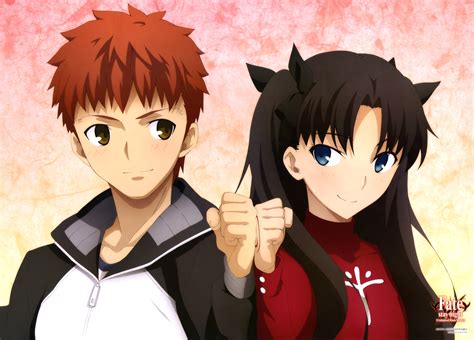 Wallpaper Illustration Anime Cartoon Black Hair Fate Series Tohsaka Rin Shirou Emiya