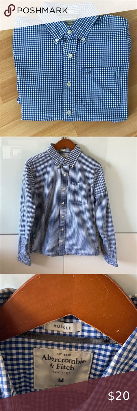 abercrombie and fitch men s blue checkered shirt blue checkered shirt clothes design blue