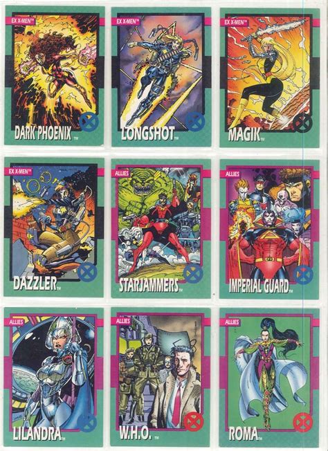 Jim Lees 1992 X Men Trading Card Set Marvel Cards Jim Lee Art Card Set