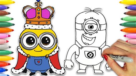 Easy Drawing And Colouring Tutorial Of Minions And More Famous