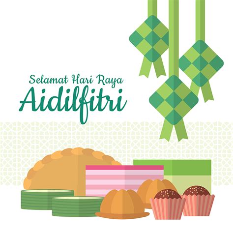 Kartun Gambar Perayaan Hari Raya Aidilfitri