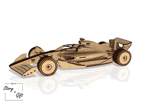 Modellbausätze Laser Cut Wooden Formula 1 Race Car 3d Modelpuzzle Kit