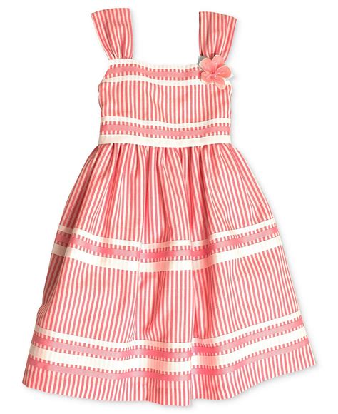 Bonnie Jean Kids Dress Little Girls Stripe Ribbon Dress Girls 2 6x