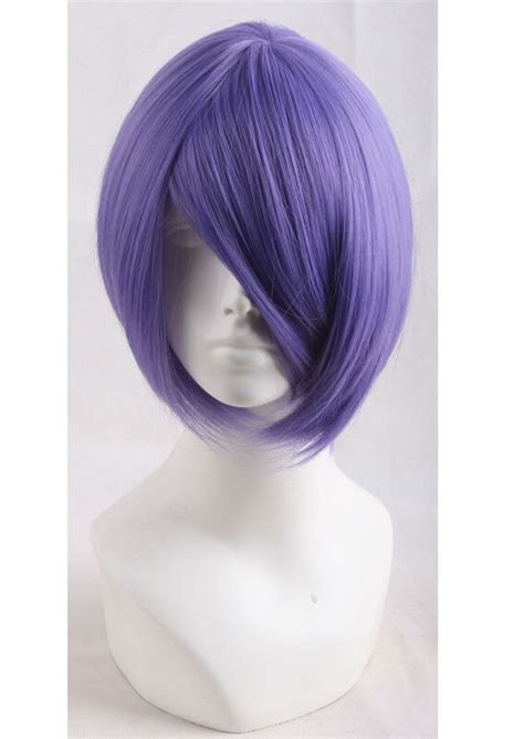tokyo ghoul shuu tsukiyama purple short straight cosplay anime wig anime ties wig carnivalanime