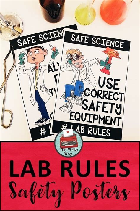 Lab Safety Rules Posters Lab Safety Rules Lab Safety Teaching Safety