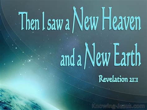 Revelation 211 Then I Saw A New Heaven And A New Earth Aqua