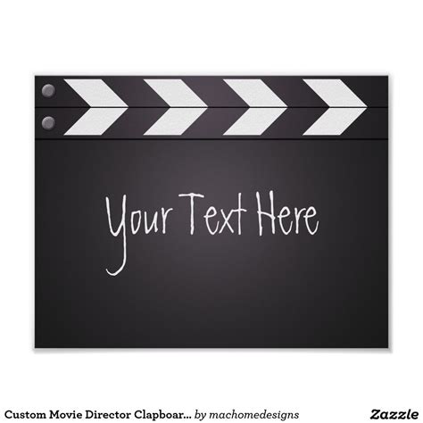 Custom Movie Director Clapboard Your Text Poster Movie