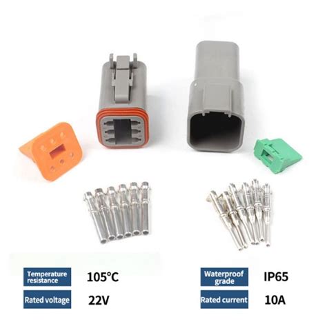 Buy 8 Pin Waterproof Deutsch Type Electrical Connector Reliable And