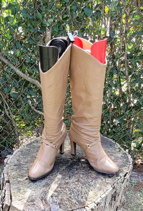 Vintage Knee High Boots By Joyce Californiagenuine Leather Etsy