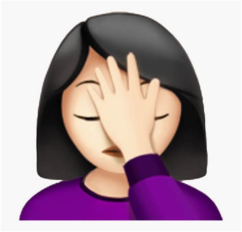 Facepalm Girl Png Photos Emoji Girl Hand On Face Transparent Png