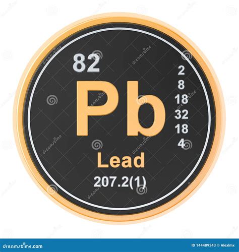 Lead Plumbum Post Transition Metals Chemical Element Of Mendeleevs