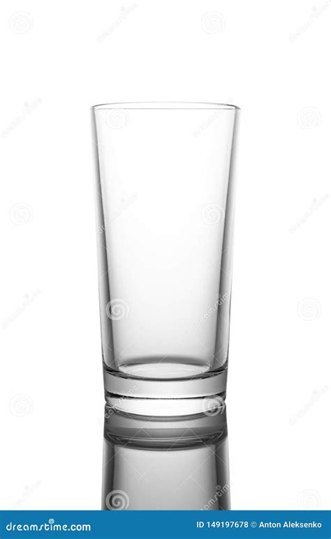 Empty Clear Glass Isolated On White Background Stock Photo Image Of